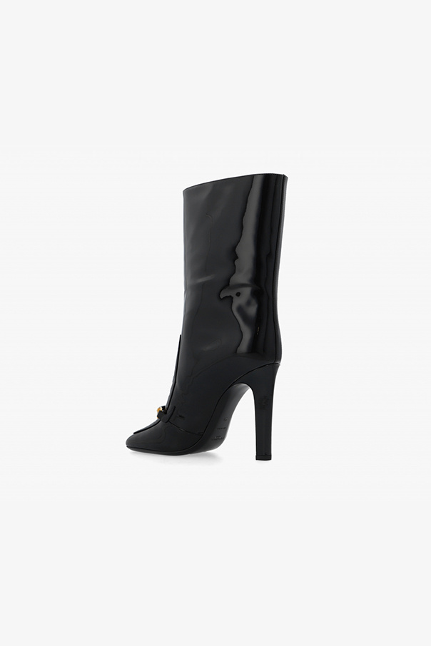 SAINT LAURENT 4693380U90N 1000 BLACK Calf Leather